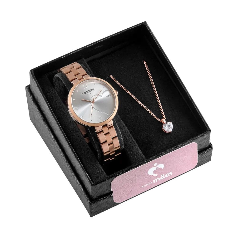 Relógio Feminino Mondaine Coração Cristais 32501LPMKRE3K1