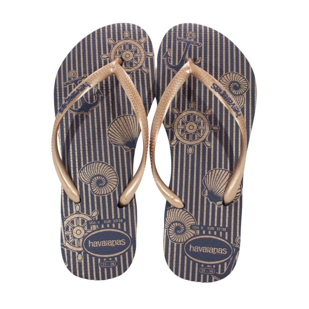 Chinelo Havaianas Slim Nautical Marinho