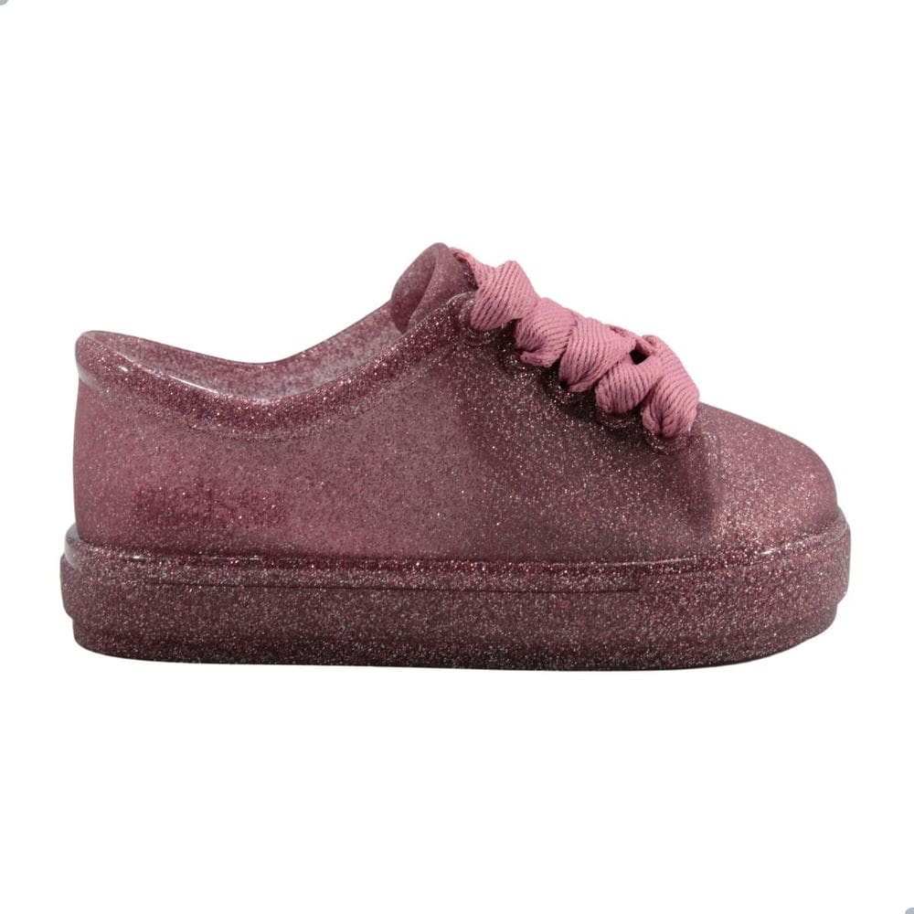 Tênis Mini Melissa Hip Sneaker Bebê Rosa Glitter