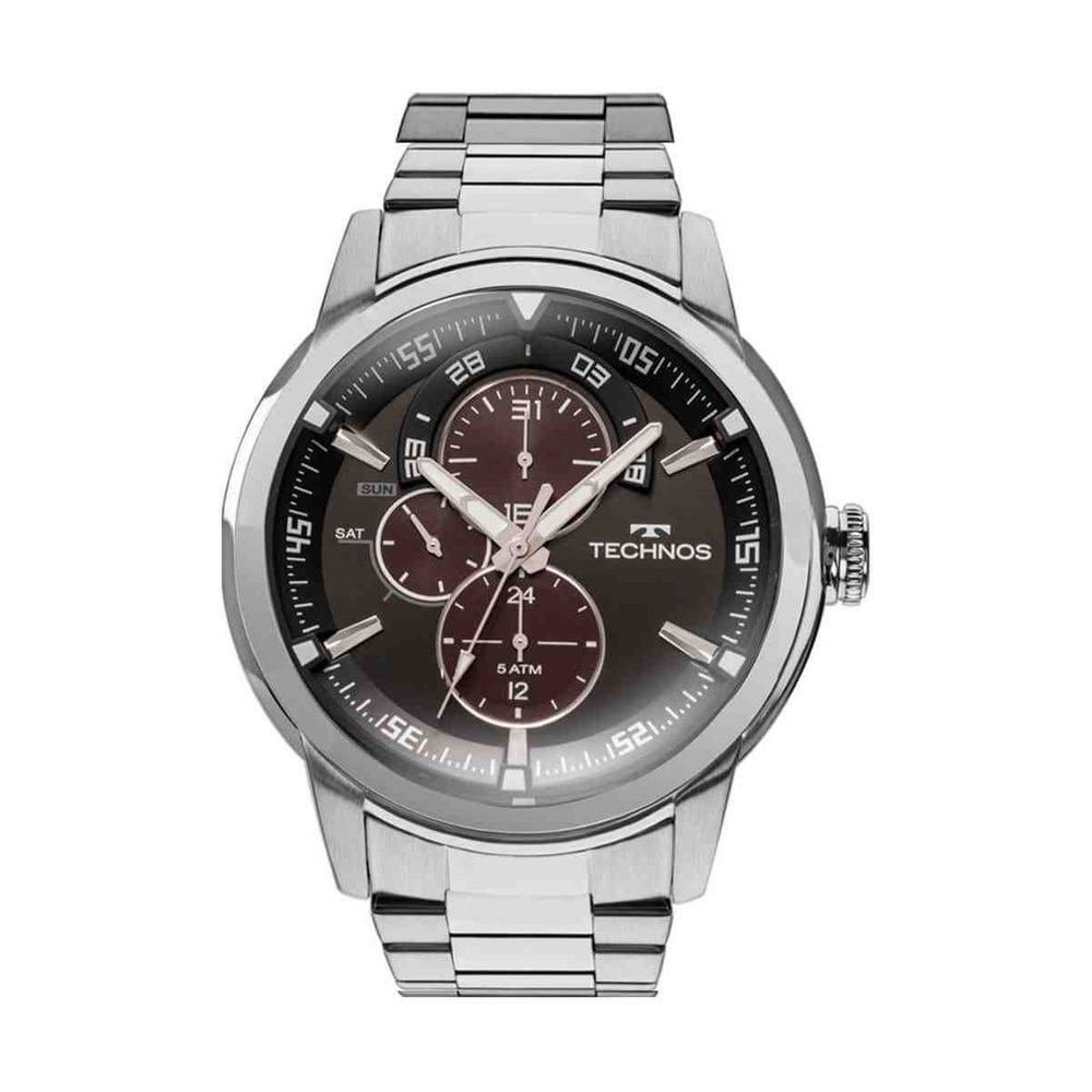 Relógio Technos Grandtech Prata Masculino 6P57AD/1PB