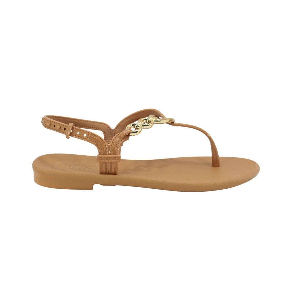 Sandália Rasteira Grendha 19232 Estilo Bege Castor