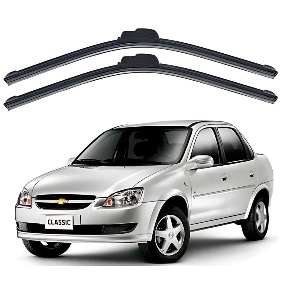 Par de Palhetas Limpador de Parabrisa Dianteiro Para Chevrolet Corsa Classic 1995 Até 2016