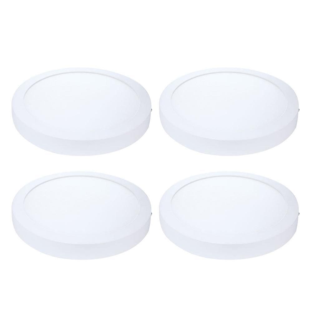 Kit 4 Painel Plafon Led Sobrepor Red Amarela 3000K 24W 29Cm