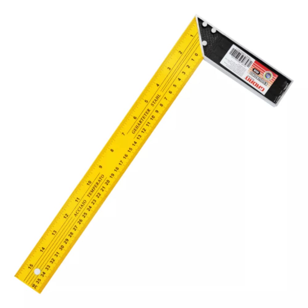 Esquadro Aço Com Cabo De Alumínio 40cm Cor Amarelo