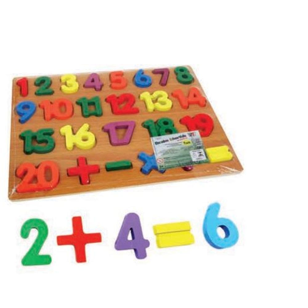 Tabuleiro Educativo Encaixe Números em M.D.F