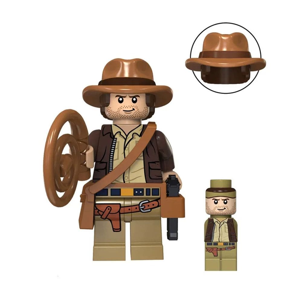Boneco Indiana Jones Filme Cinema Bloco De Montar