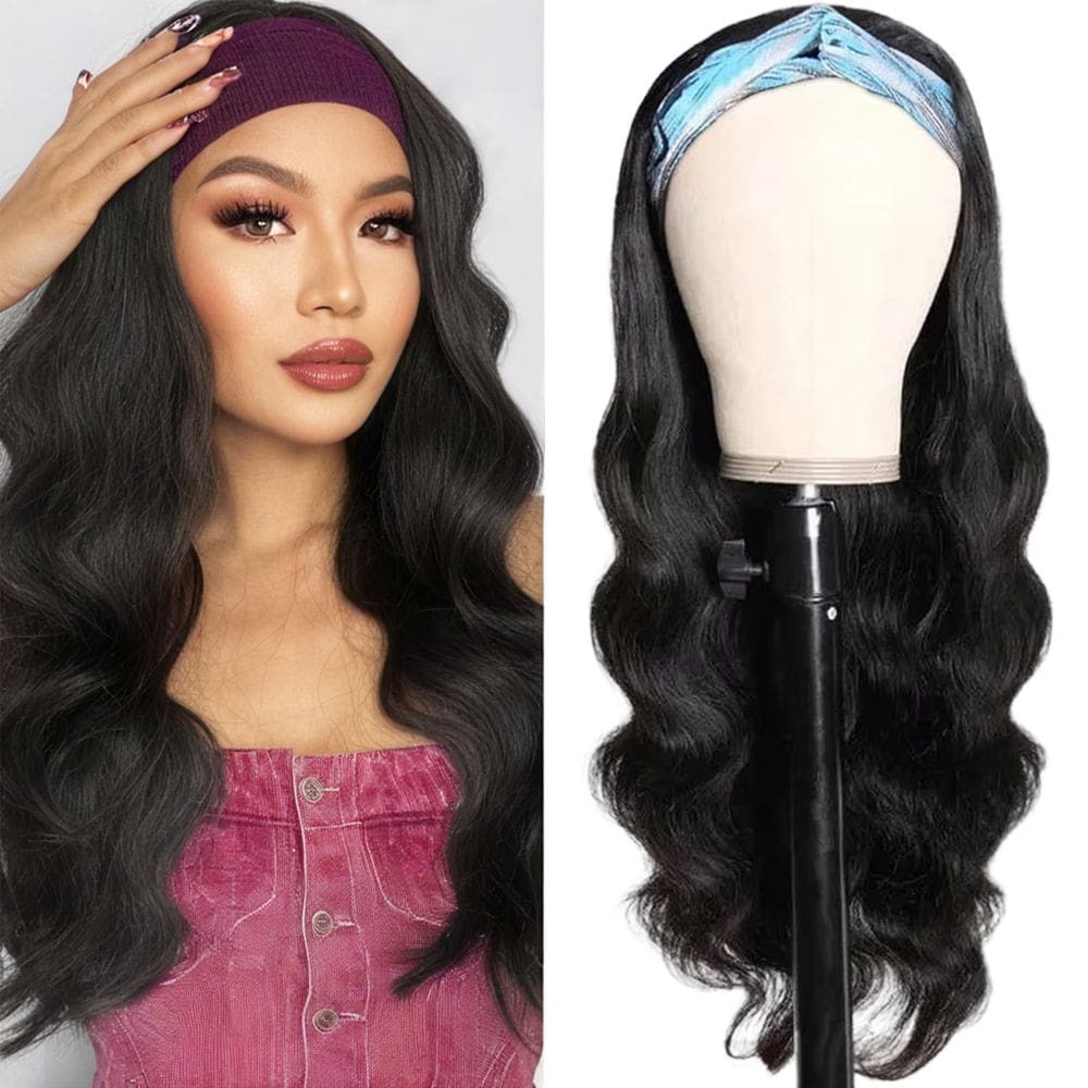 Peruca de cabeça Hertune Hair Human Hair 45cm para mulheres negras