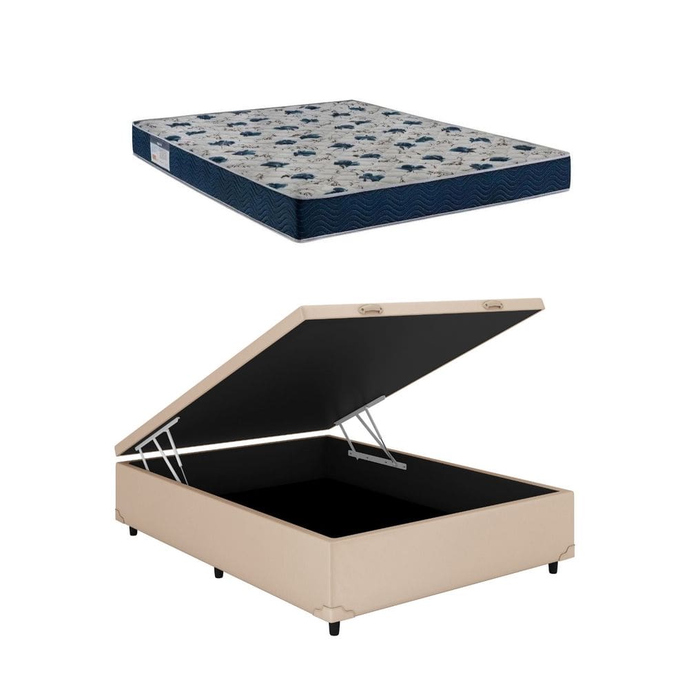 Cama Baú Casal Bege ISO 60 D28 - Ortobom