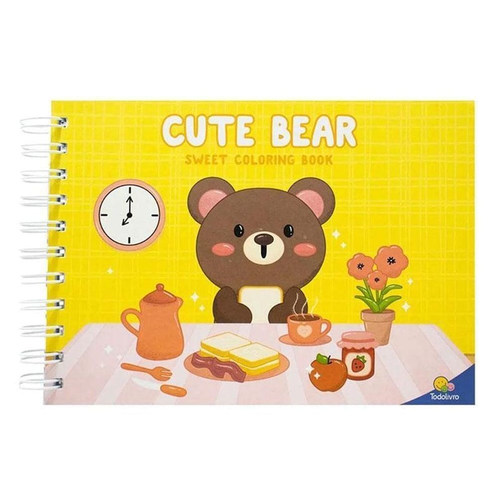 Livro Para Colorir Cute Bear Sweet Coloring Book - Todolivro