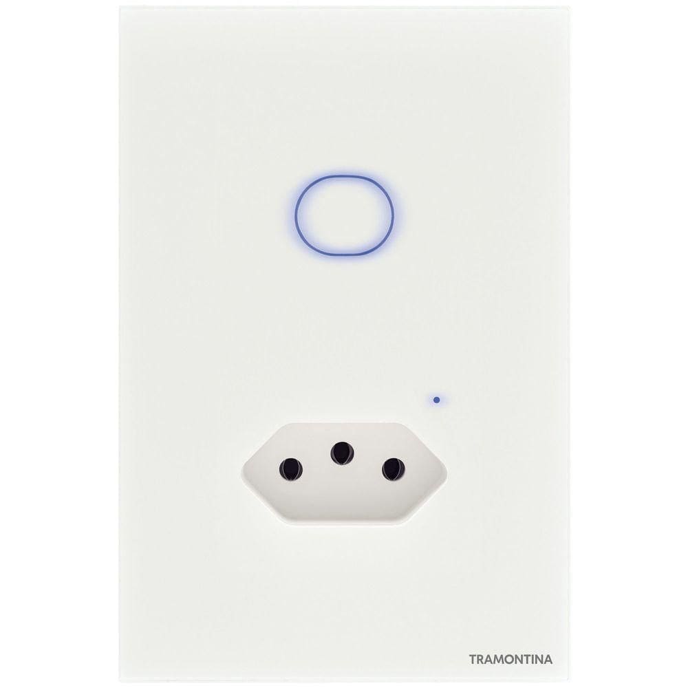 Interruptor Onne Smart Tramontina Branco Com 1 E 1 Tomada 2p+t 10 A 250 V Tramontina