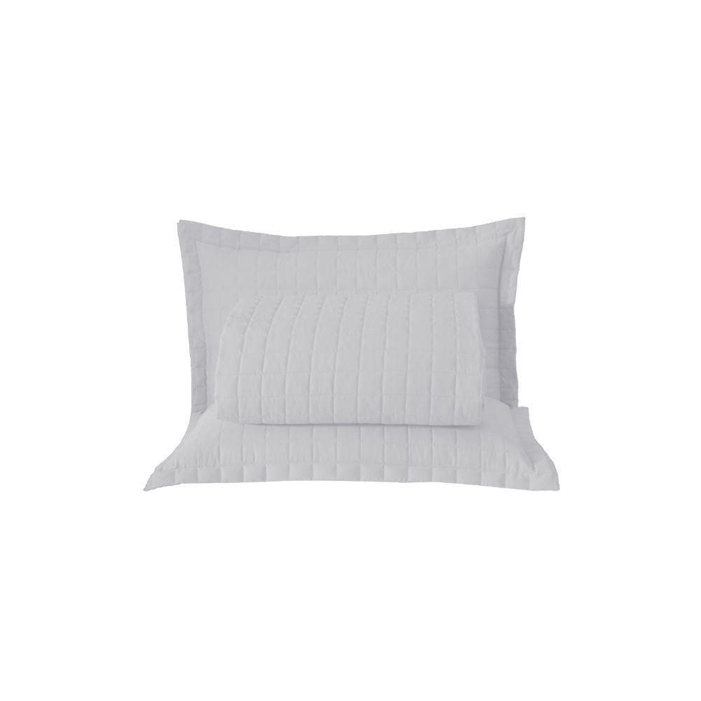 Kit Cobre Leito Matelado Copacabana 3 Peças King 100% Poliéster Percal 300 Fios Cor:branco