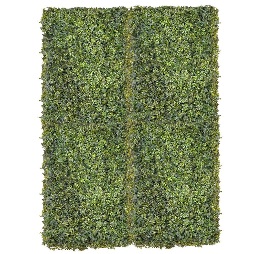 4x Placa Jardim Vertical Trevo Samambaia (60x40) Verde SMO
