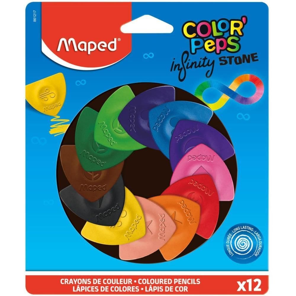 Lápis De Cor Triangular Color Peps Infinity Stone 12cores