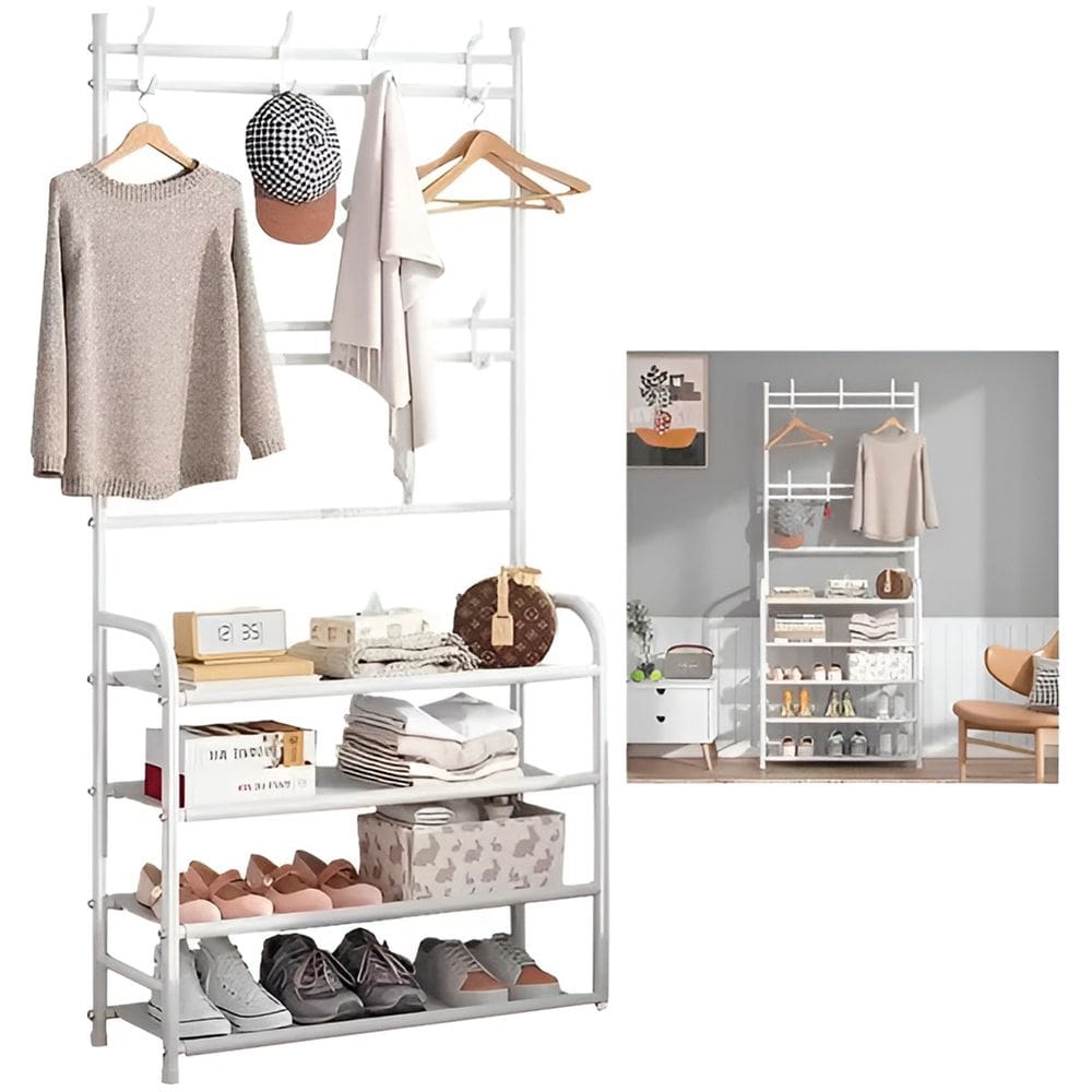 Prateleira Organizadora Multifuncional Sapateira Cabideiro