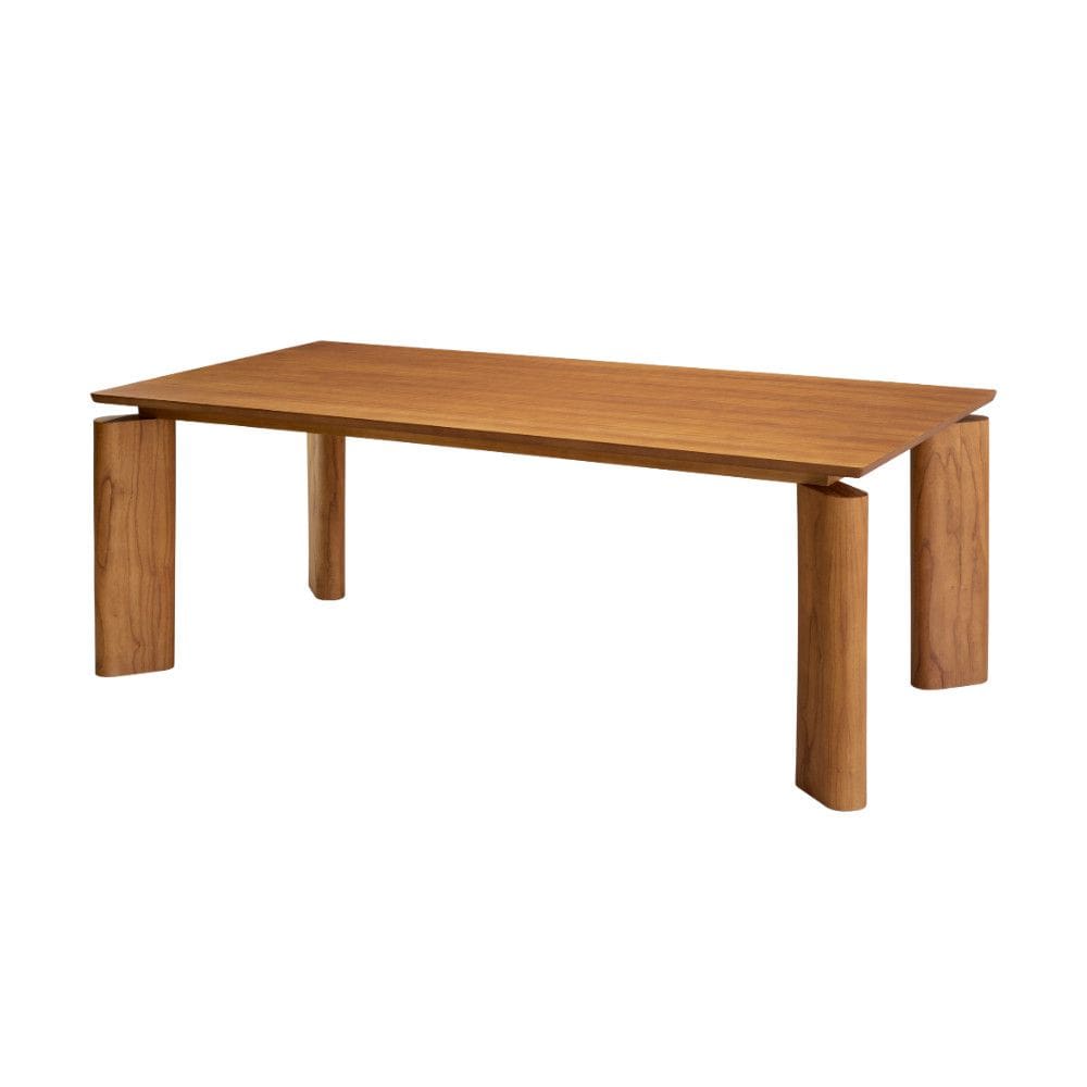 Mesa Nala 180cm Tampo Laminado Canto Moeda Moderna Mobília