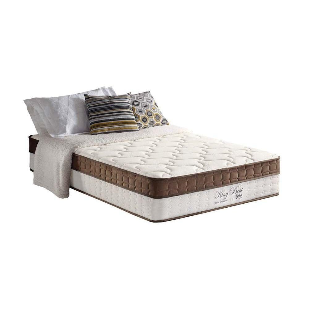 Colchão Solteirão Molas Ensacadas  King Best Euro Pillow Brown (96x203x28) - D Angelis Anjos