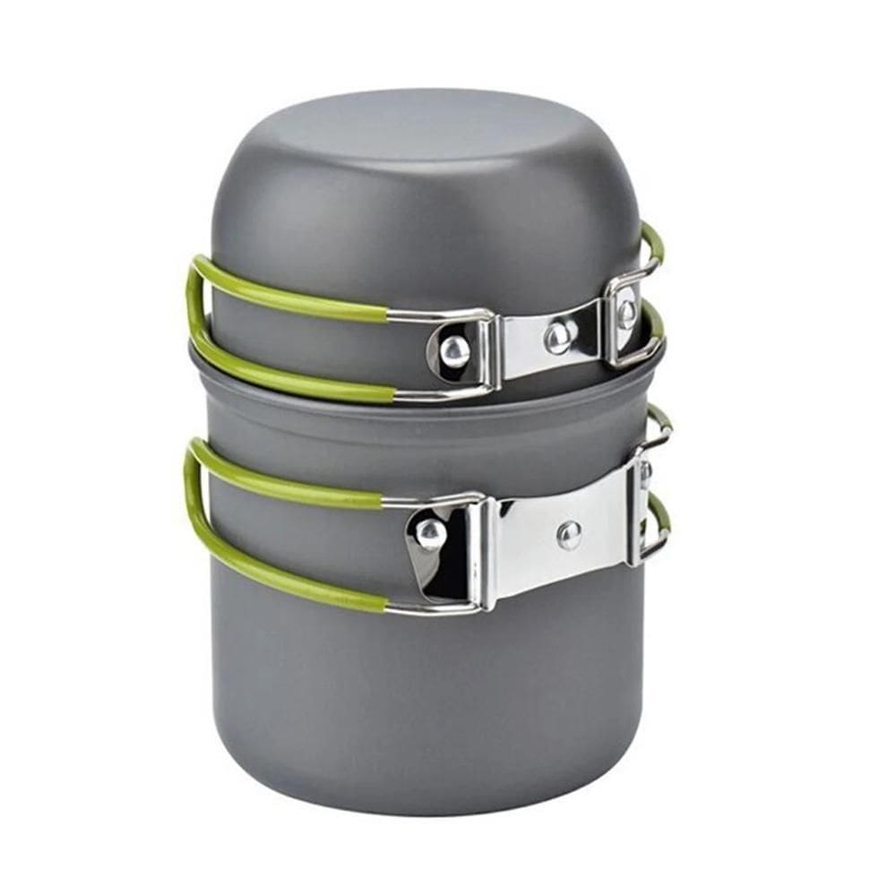 Kit Panelas Camping Aluminio Kit Cozinha Acampamento Outdoor Panela Viagem Praia Pesca Com Bolsa Sacola
