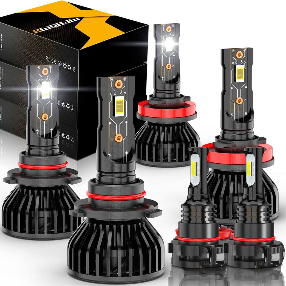 Lâmpadas XWQHJW 9005 H11 5202 High Low Beam, pacote com 6 unidades Chevy Tahoe