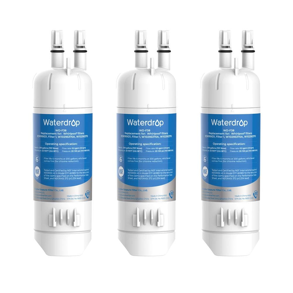 Filtro de água para geladeira Waterdrop EDR1RXD1, pacote com 3
