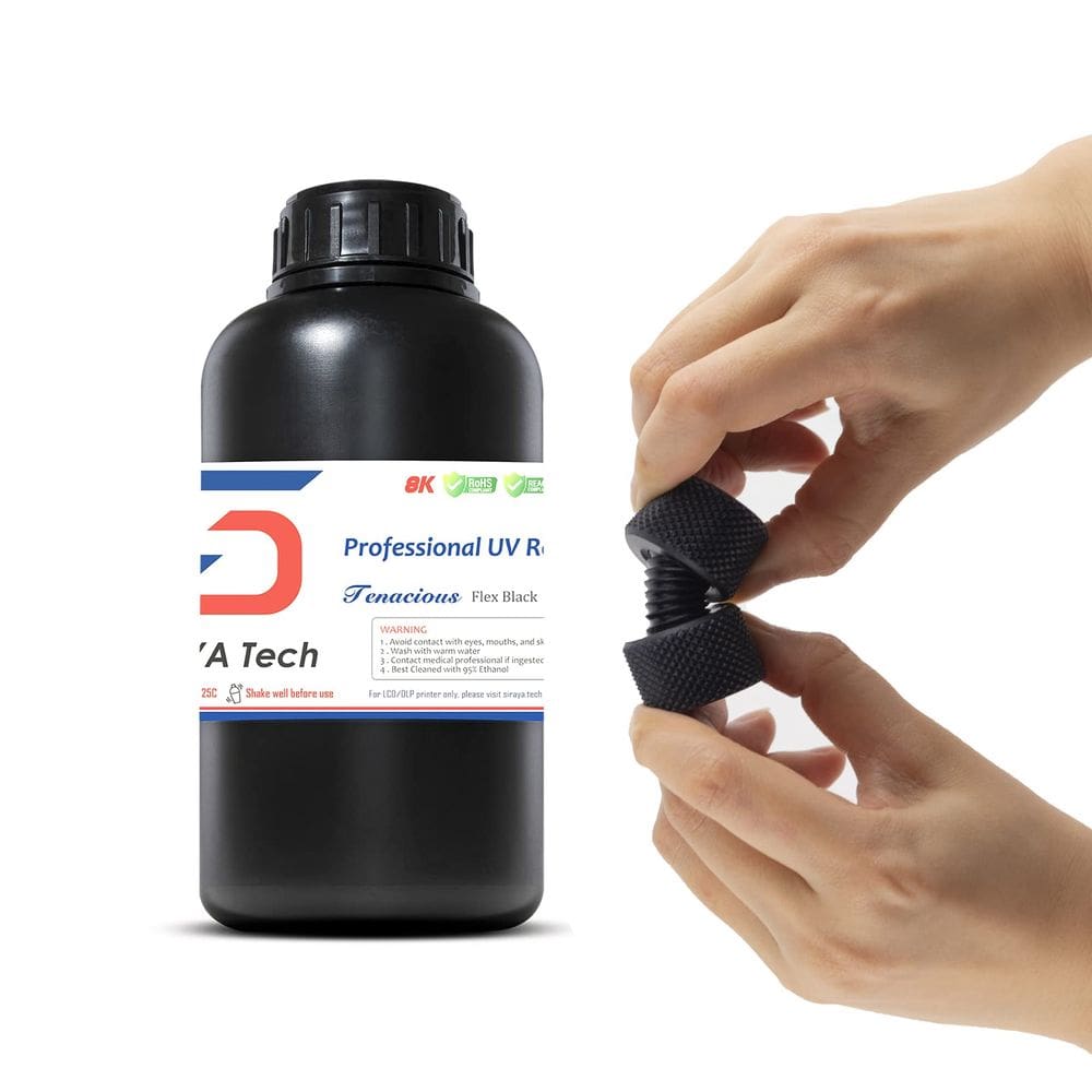 Impressora 3D de resina Siraya Tech Tenacious Flex 1kg Flex Black