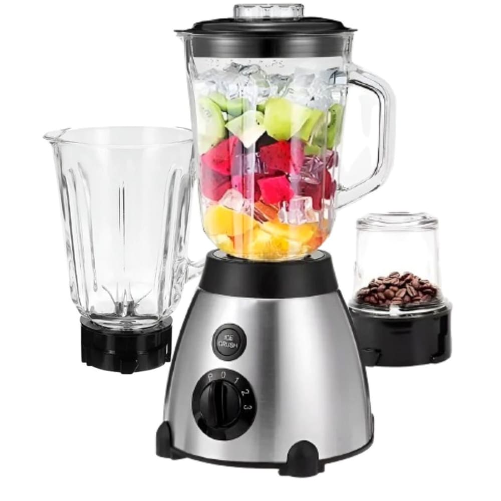 Liquidificador 3X1 com Moedor 1000W e Triturador Jarra Vidro 127V