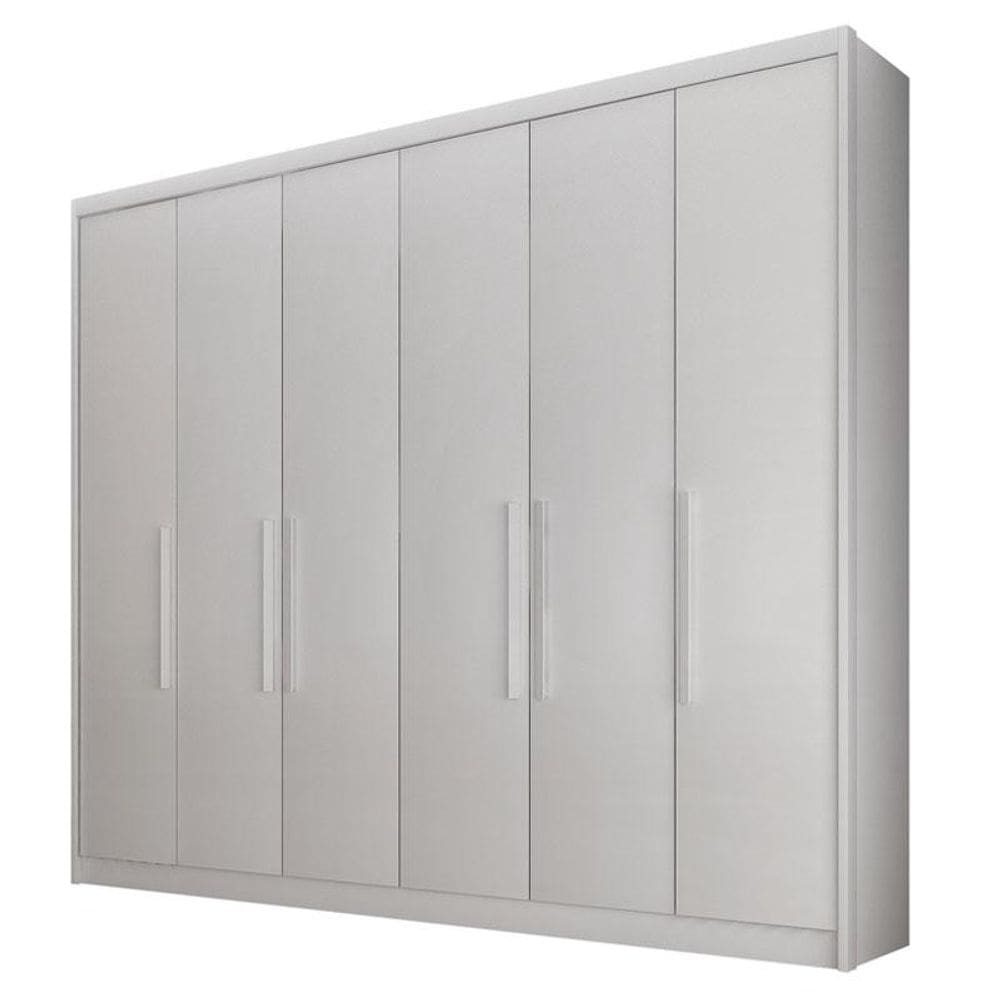 Guarda Roupa Casal Bolonha 6 Portas 6 Gavetas Neve – Novo Horizonte