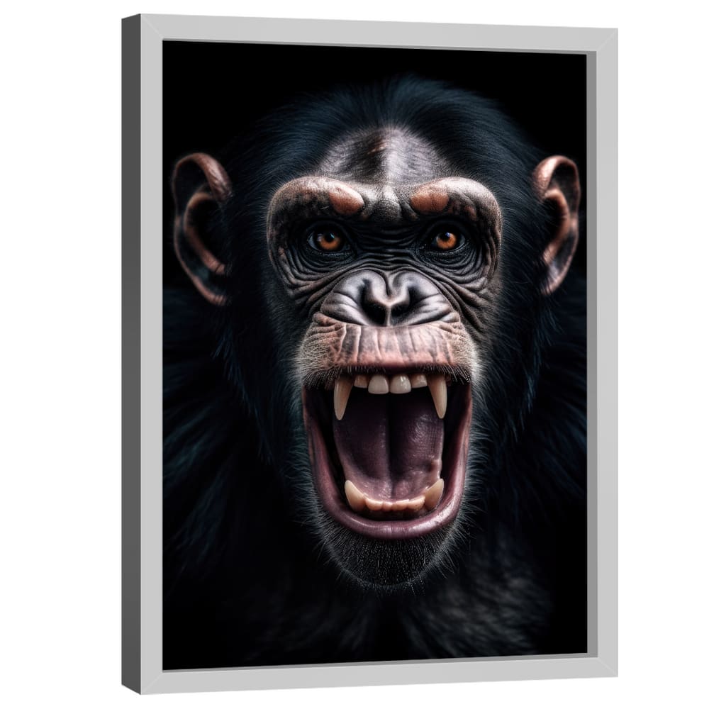 Quadro Decorativo Chimpanzé Nervoso