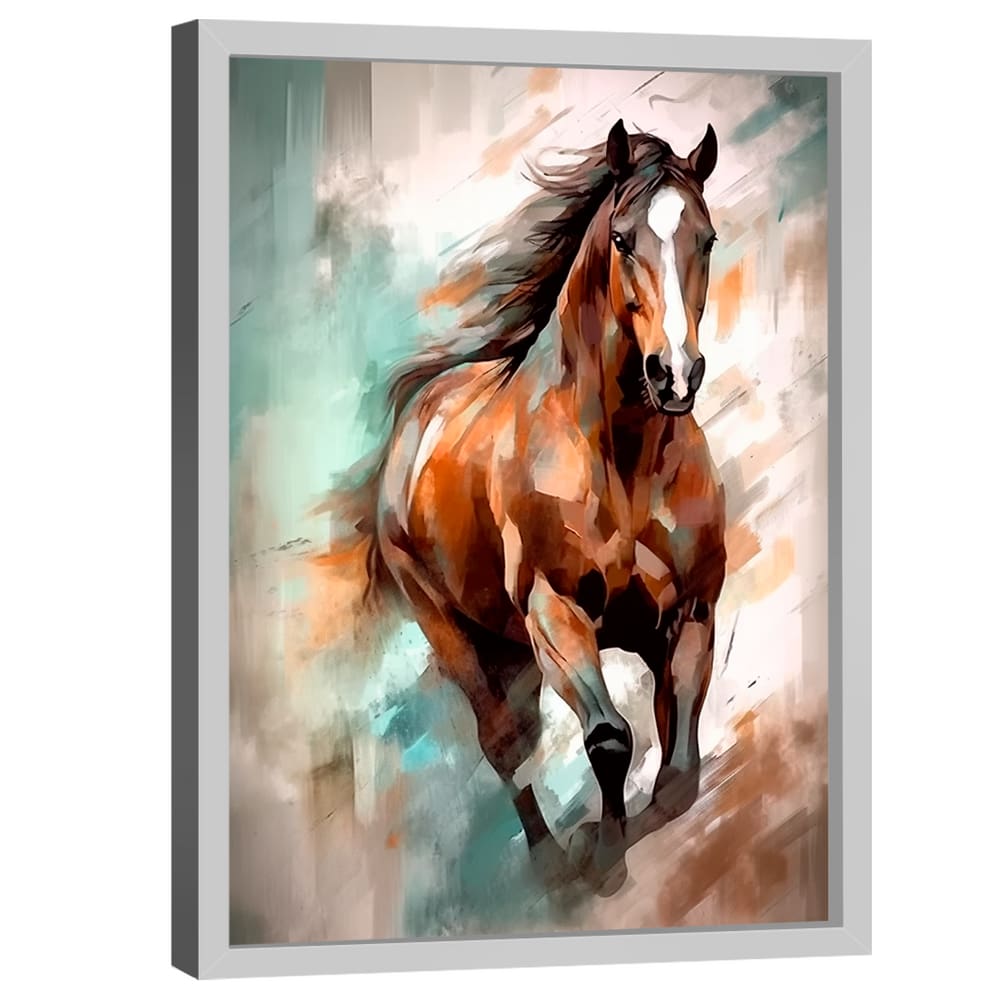 Quadro Decorativo Cavalo Abstrato