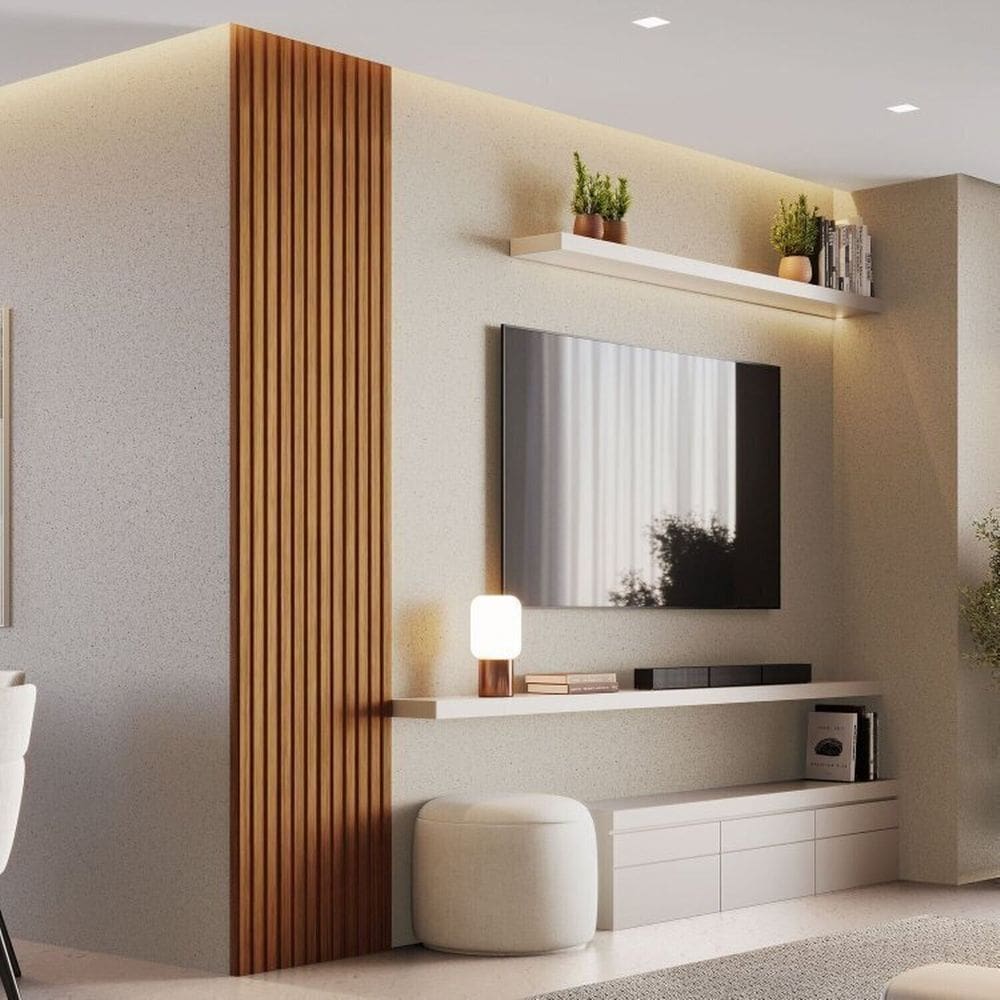 Kit 3 Placas de Painel Ripado Milão 250cm X 58cm X 3,3mm rende 4,35m² Ecorevest Freijó
