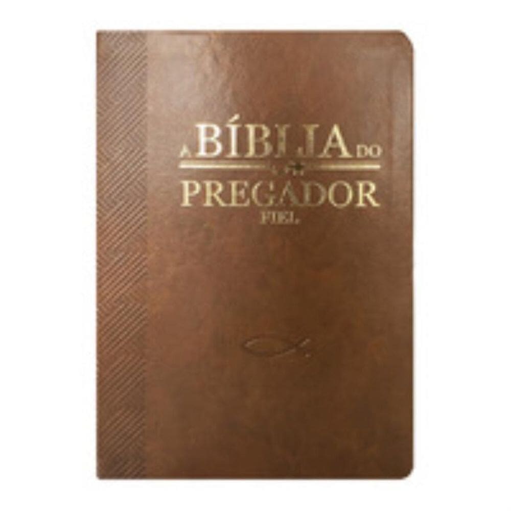 Bíblia do pregador fiel pu nobre luxo - marrom