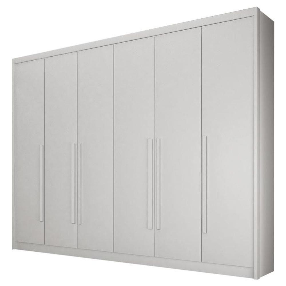 Guarda Roupa Casal Bragança 6 Portas 6 Gavetas Neve – Novo Horizonte