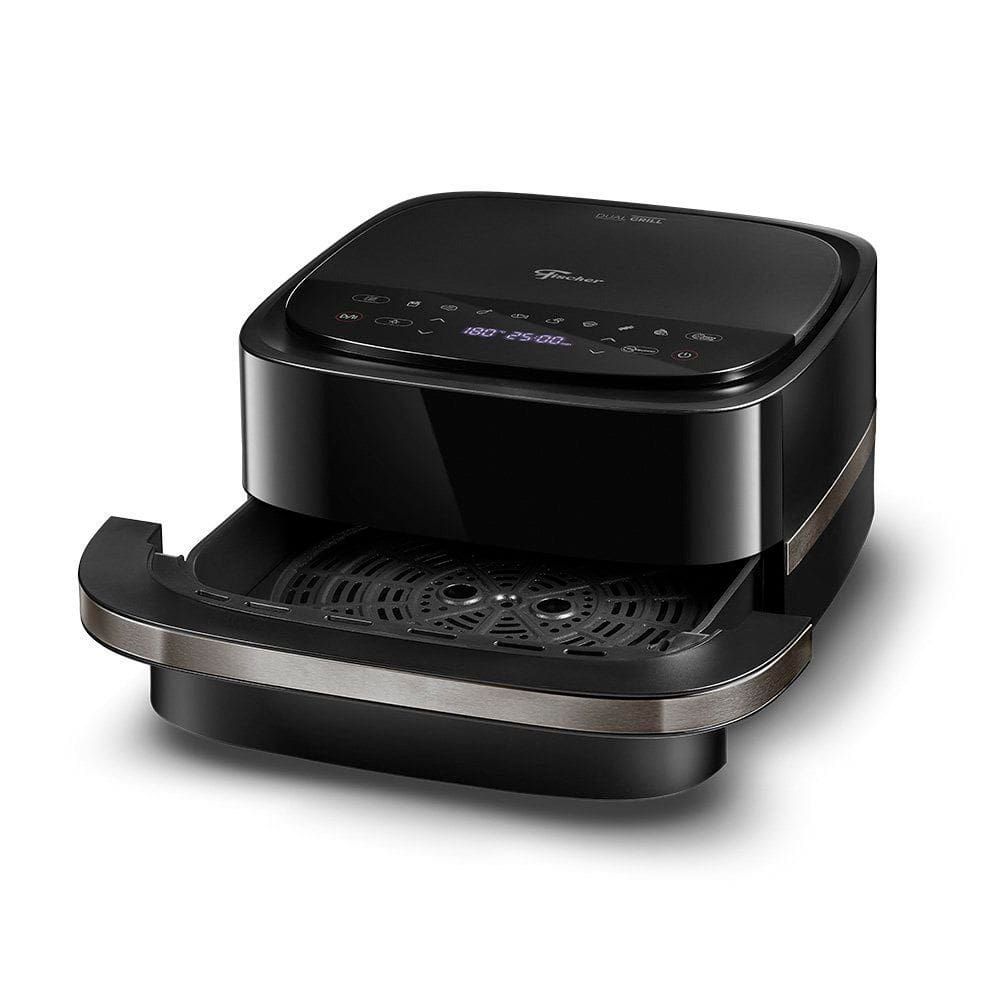 Fritadeira Elétrica Fischer Air Fryer Dual Grill 4L Preta