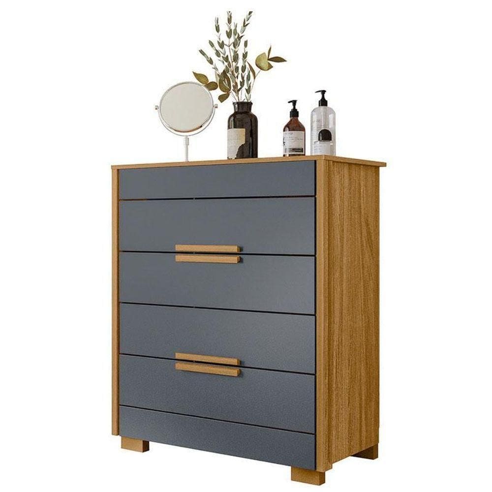 Cômoda Gaveteiro Dhara Freijó Cinza - Moval