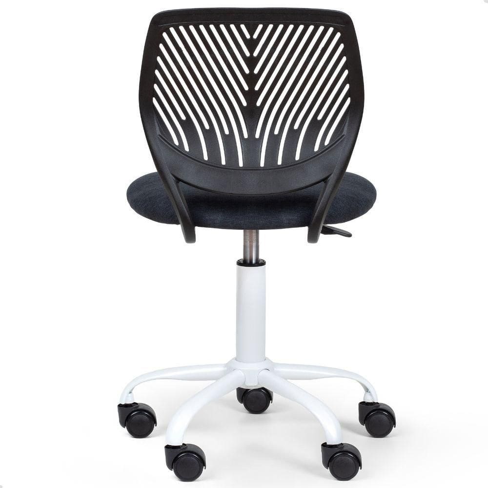 Cadeira Secretária Kids Giratória Teen Tela Mesh Moderna Preto