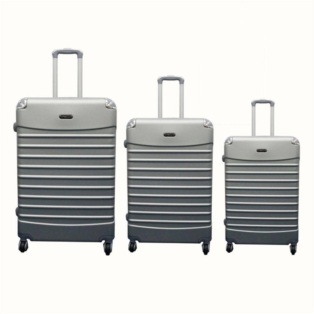 Kit Mala De Viagem Abs P, M E G Com Cadeado E Rodinhas 360