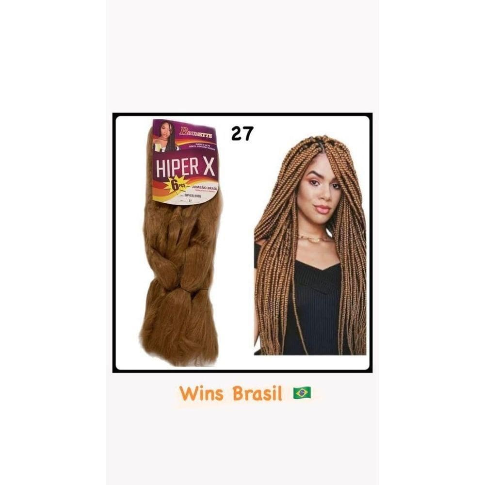 Jumbão Pacotão 400g Trança Braids Alta Qualidade Hiper X Cores:27(melclaro)