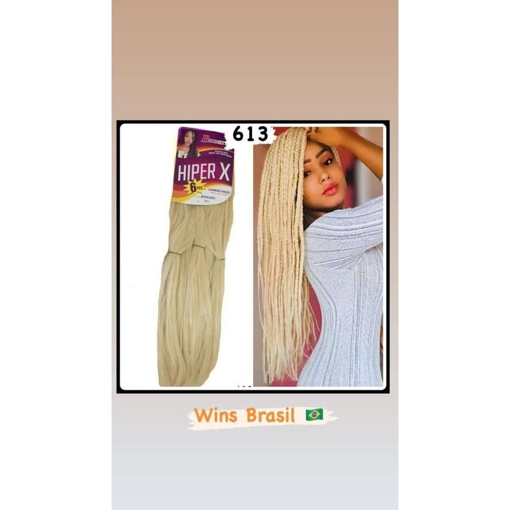 Jumbão Pacotão 400g Trança Braids Alta Qualidade Hiper X Cores:613(loiro)