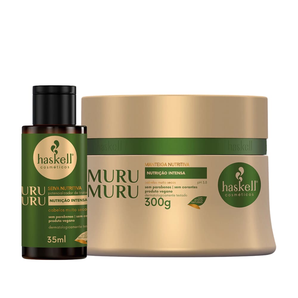 Kit Haskell Manteiga Hidratante 300g + Seiva Nutritiva Murumuru 35ml