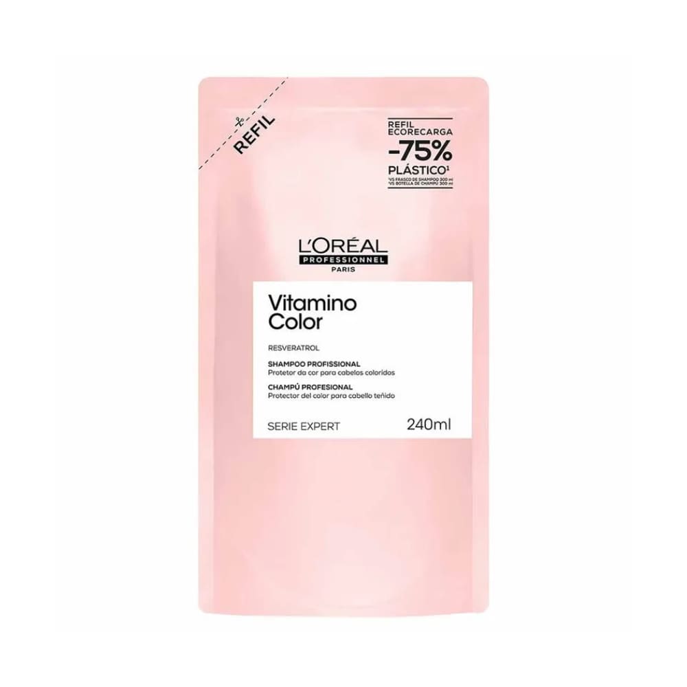 Refil L`oréal Profissionnel Resveratrol Vitamino Color Shampoo 240ml