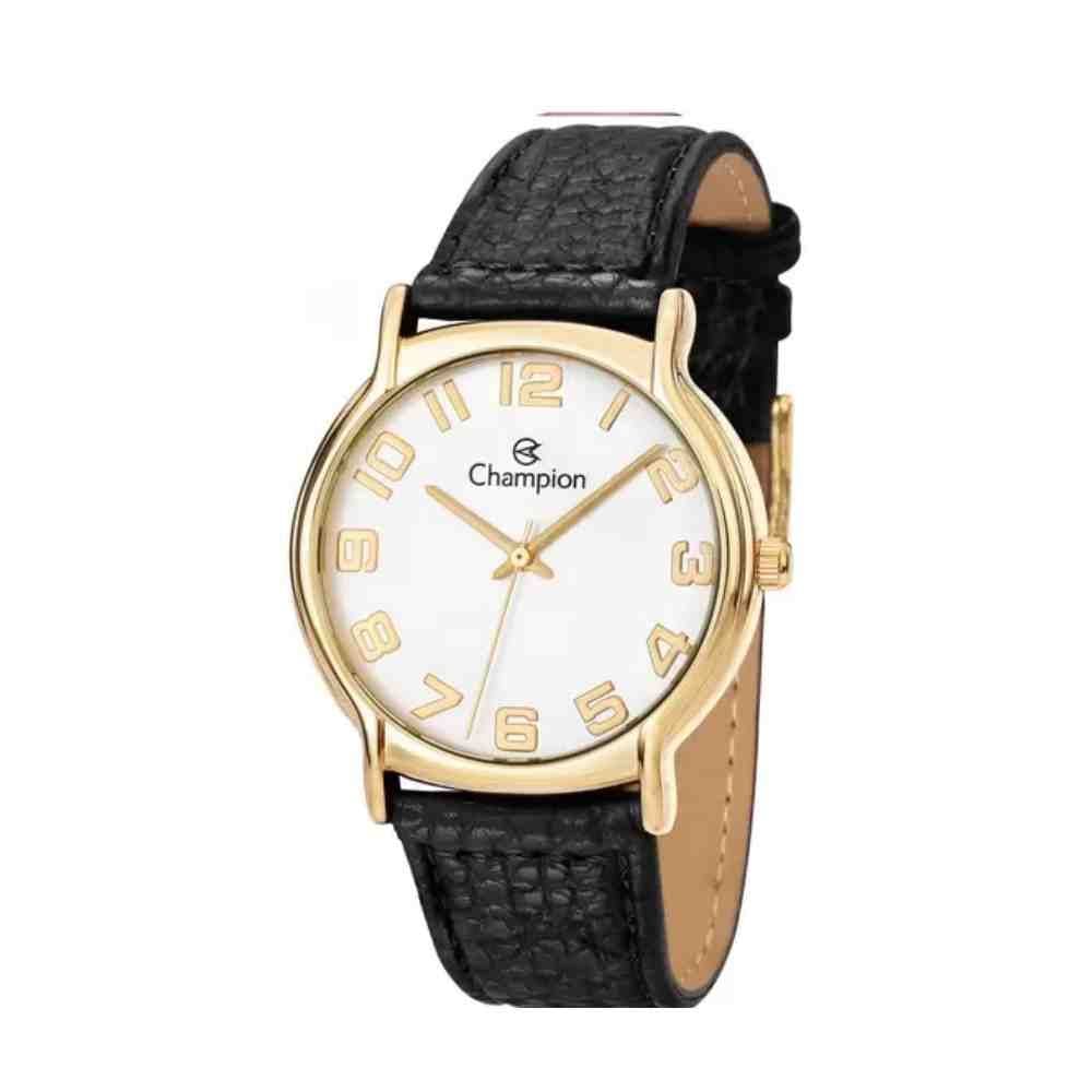 Relógio Champion Dourado Preto Unissex CN20177D