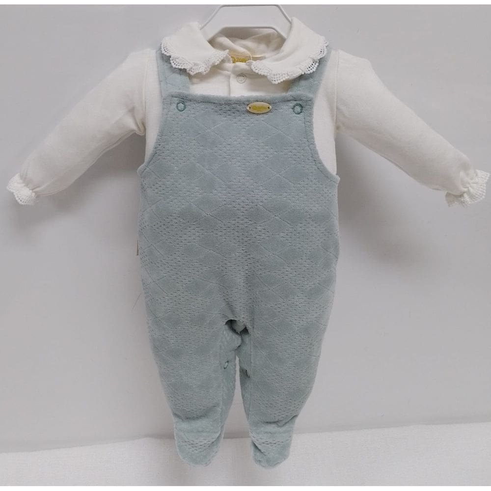 Macacão Longo Bebê Menina Plush Luxo Suedine Zafielo Ref 606
