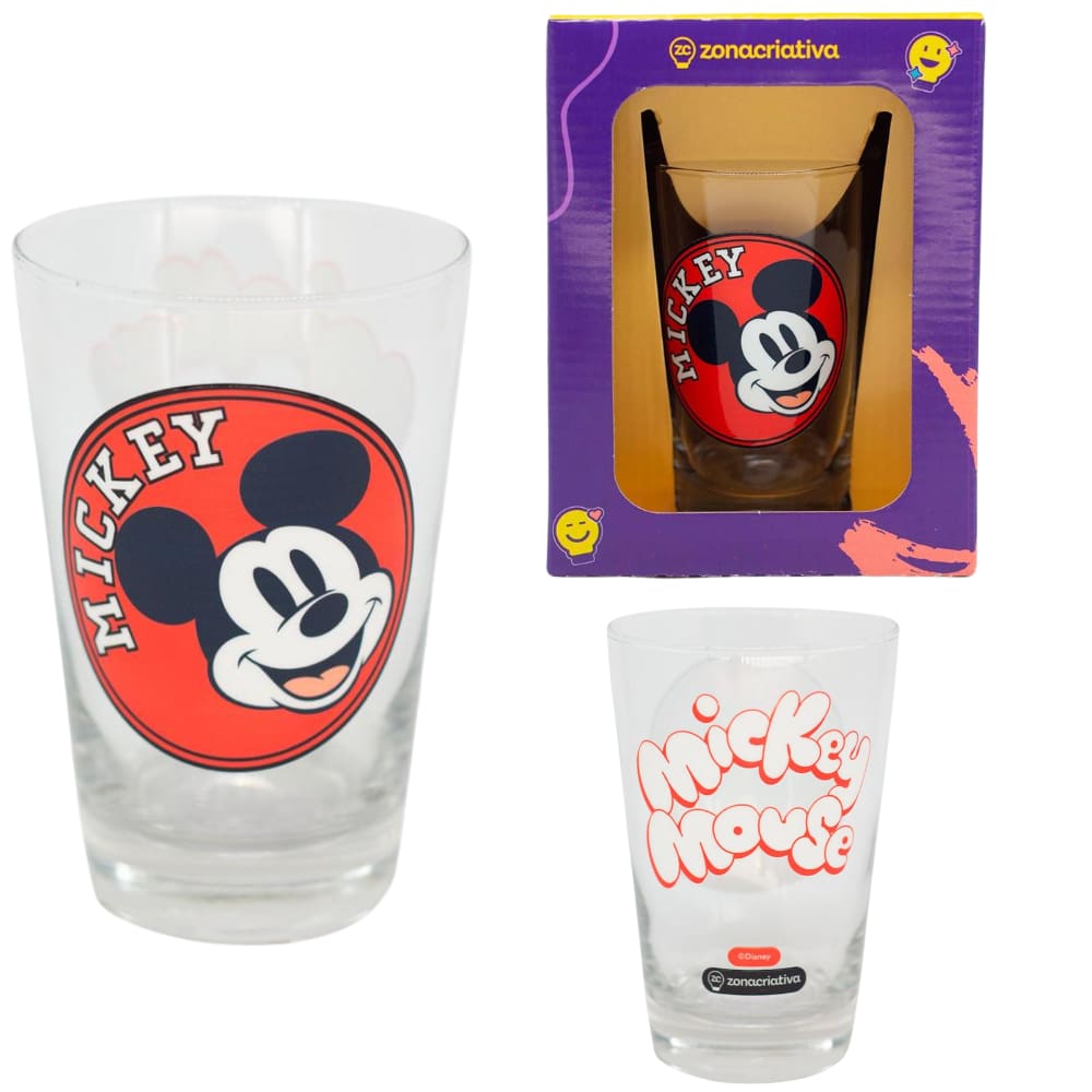Copo Mickey Mouse 300ml Vidro – Presente Criativo - Oficial Disney