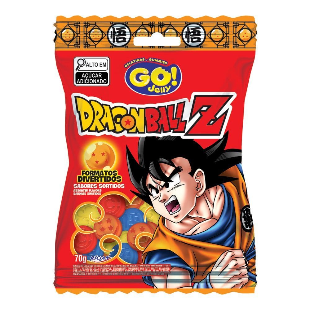 Bala Go Jelly Dragon Ball Z Sabores diverso 70g