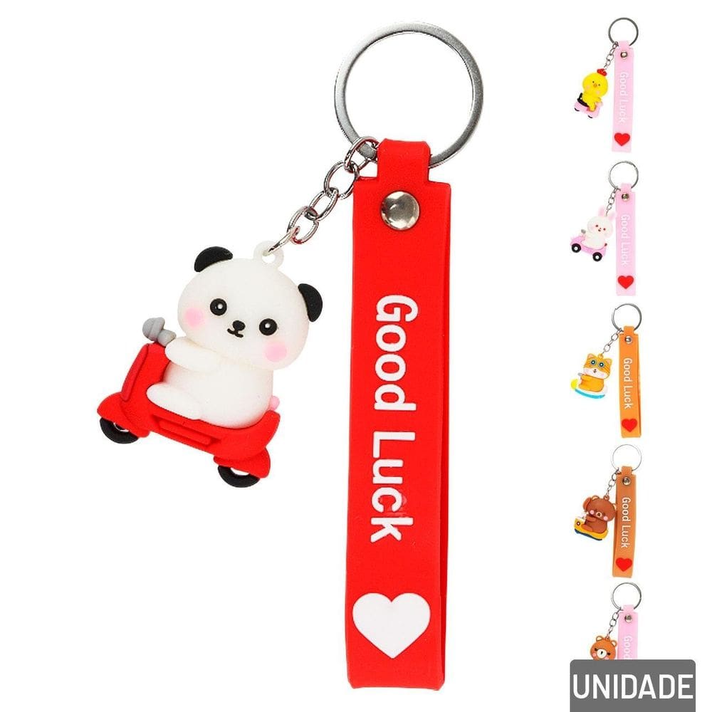 Chaveiro de Silicone 13cm Animais diversos - Tudo em Caixa