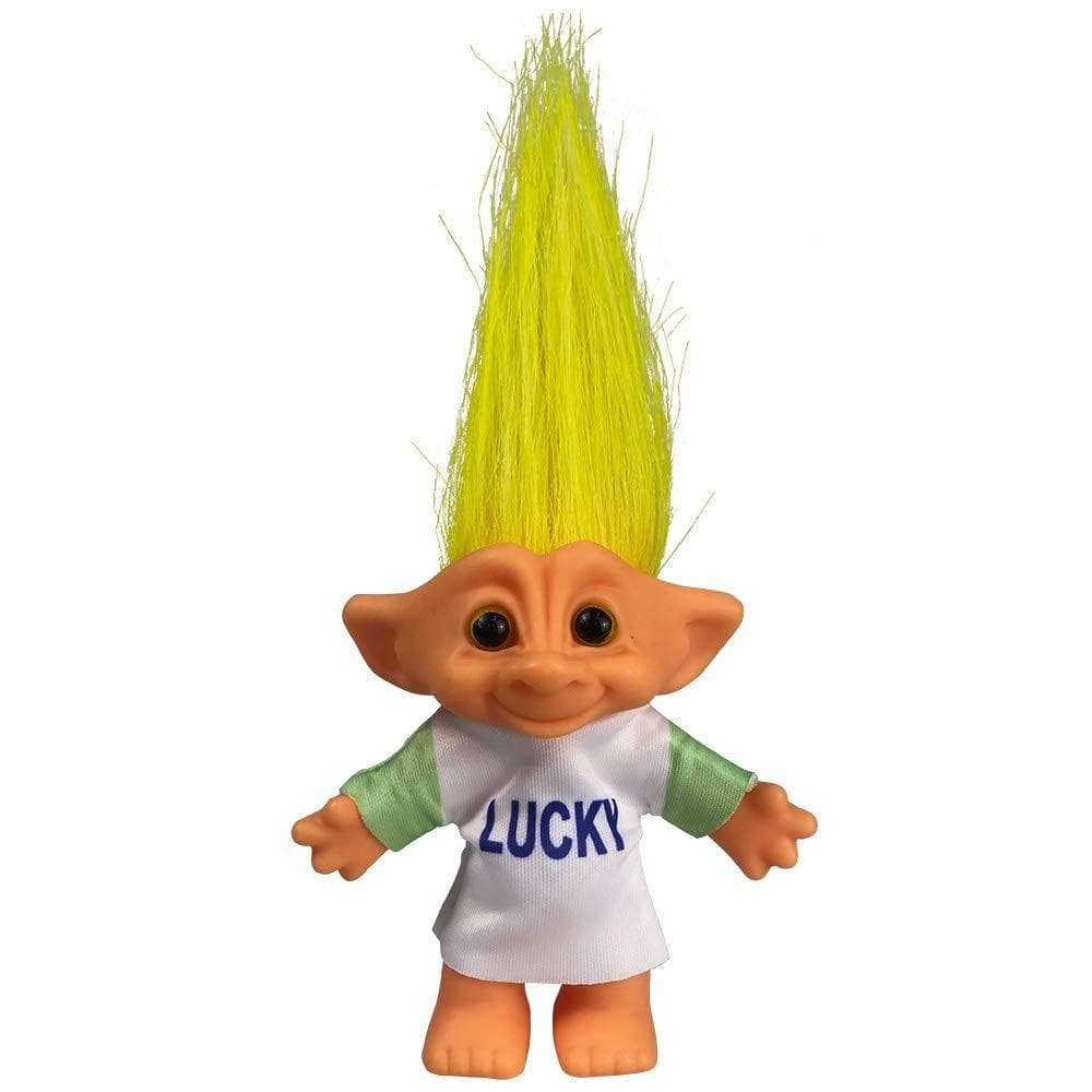 Bonecas Troll Yintlilocn Vintage de 7,5 polegadas com cabelo amarelo