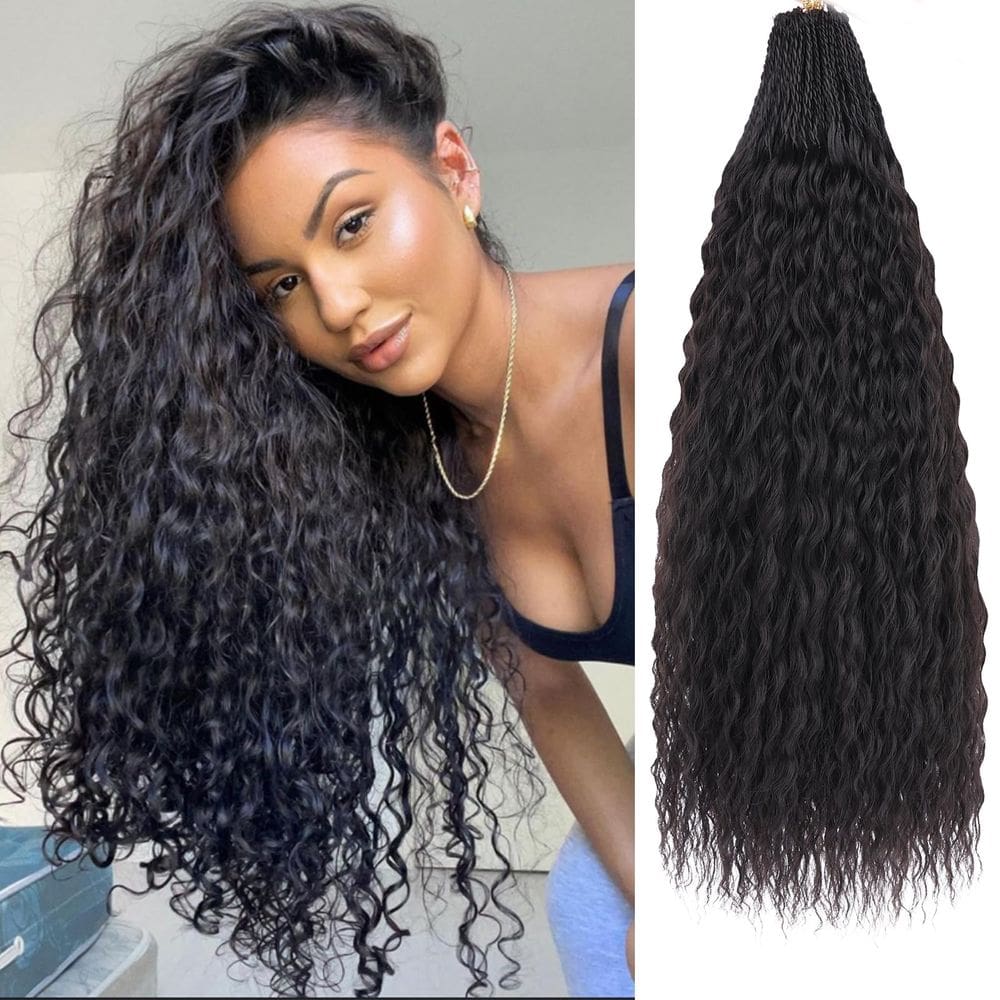 Cabelo de crochê ZRQ, microtranças brasileiras pré-enroladas, 18 polegadas