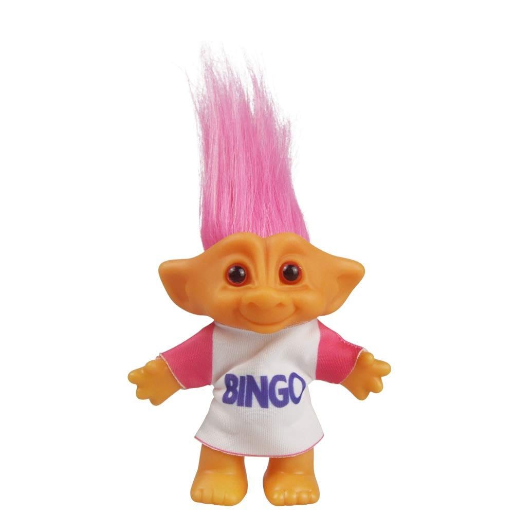 Boneca Troll vintage Yintlilocn Lucky Chromatic 19 cm rosa