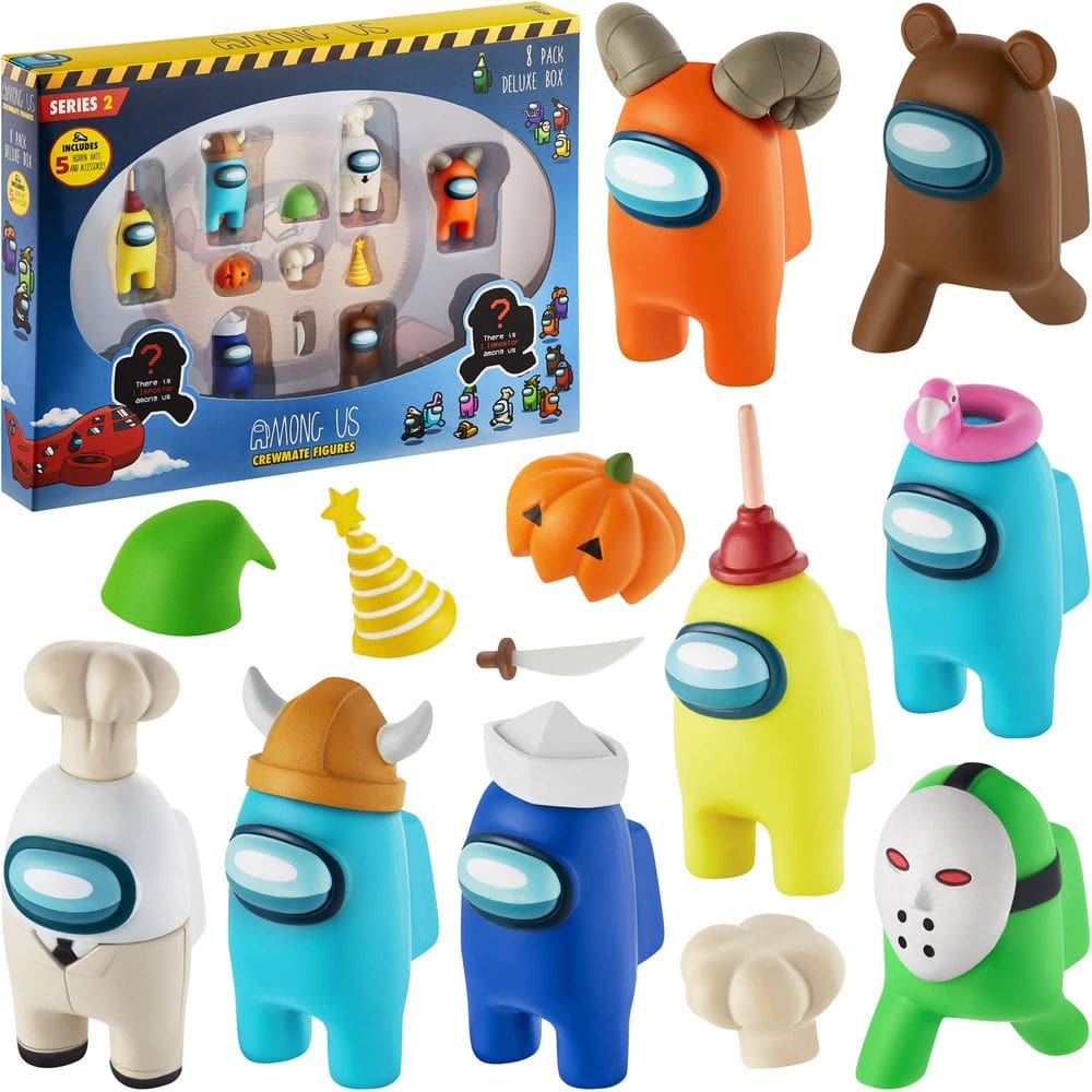 Among Us Crewmate Figures, 8 itens colecionáveis com mercadorias