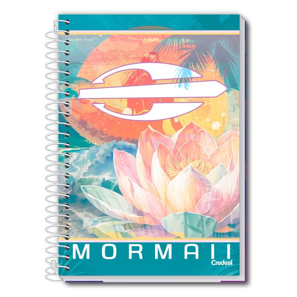 Caderno Universitário Feminino Mormaii 1 Matéria 80 Folhas Tilibra