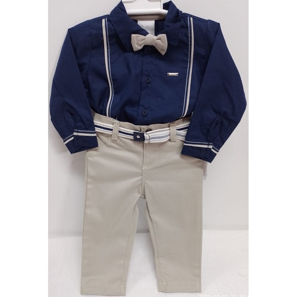 Conjunto Luxo Bebê Menino Social Body + Calça Paraiso 14663